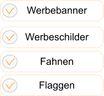 Werbebanner Werbeschilder Fahnen Flaggen