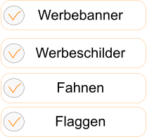 Werbebanner Werbeschilder Fahnen Flaggen